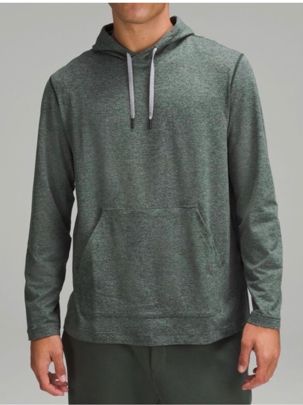 Soft Jersey Pullover Hoodie Heathered Rainforest Green/Heathered Dark Forest